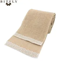 100 шт/партия 17x275 см винтажные кружевные Мешковины Ленты для свадебных стульев натуральная лента из джута, мешковины для свадебного декора домашний текстиль