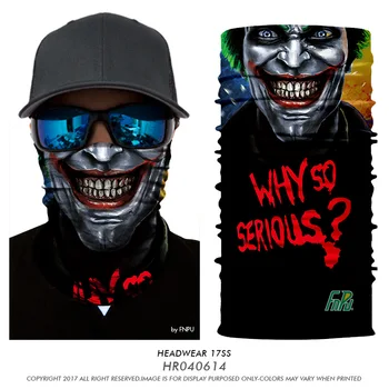 

3D Cycling Bandana Buffe Marvel Joker Neck Gaiter Multifunctional Headwear Batman Magic Bandana Bicycle Halloween Men Face Mask