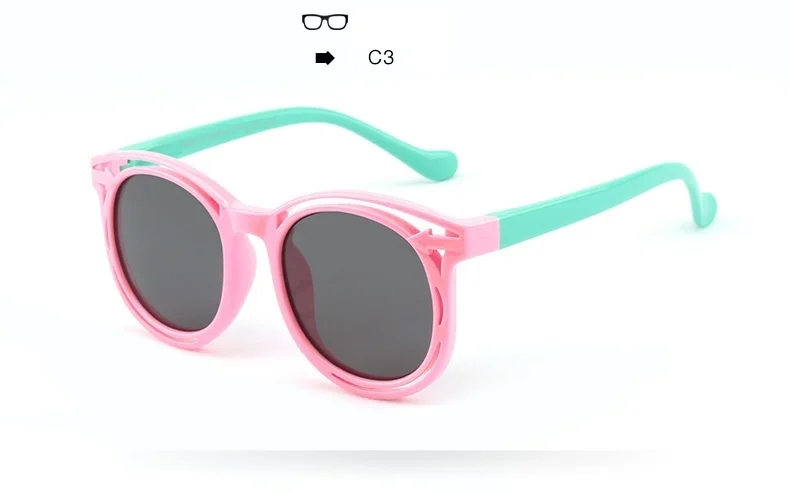 Детская винтажная круглая рамка солнцезащитные очки Детские Силиконовые uv400 очки детские оттенки очки