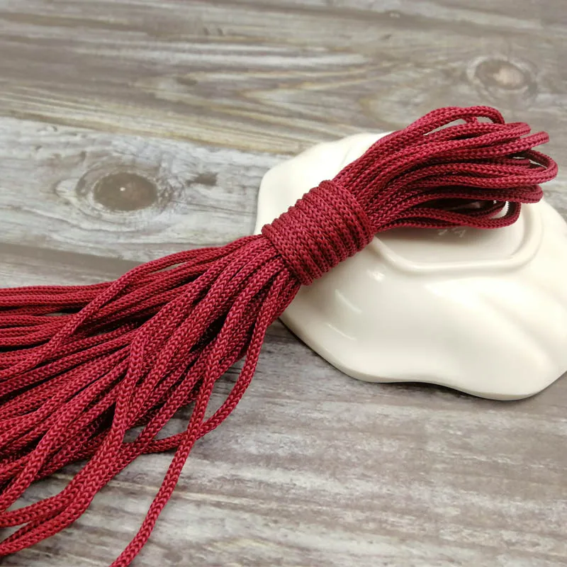 100 футов(30 м) диа. 3 мм браслет из Паракорда, шнур для кемпинга, веревка для одежды, шнур для выживания, парашют - Цвет: Wine Red