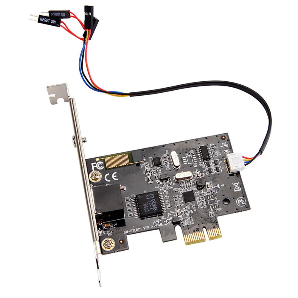 Многофункциональная сетевая карта 10/100/1000 Мбит/с PCI E Express к RJ45 Gigabit с пультом