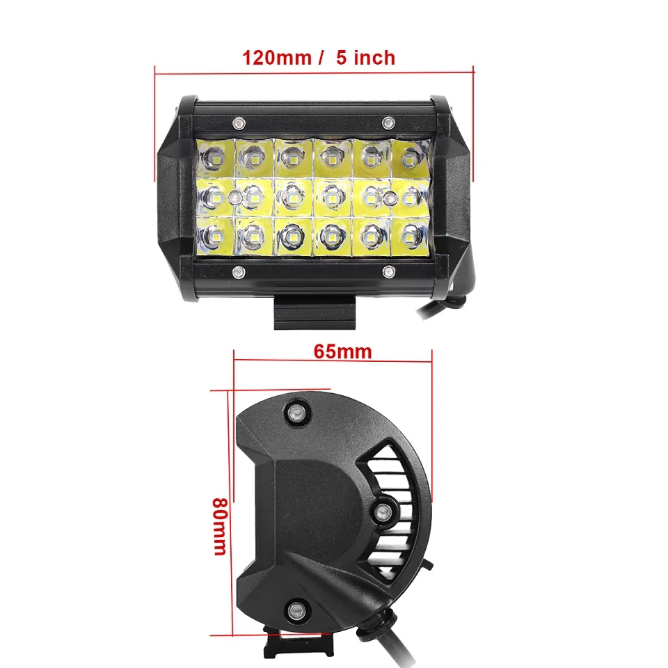 Z& L 4-31 дюймов внедорожный 12 В 24 В светодиодный светильник бар автомобильный Трактор Лодка внедорожный 4WD 4X4 грузовик внедорожник ATV COMBO внедорожный Вождение противотуманная Рабочая лампа - Цвет: 5INCH SPOT