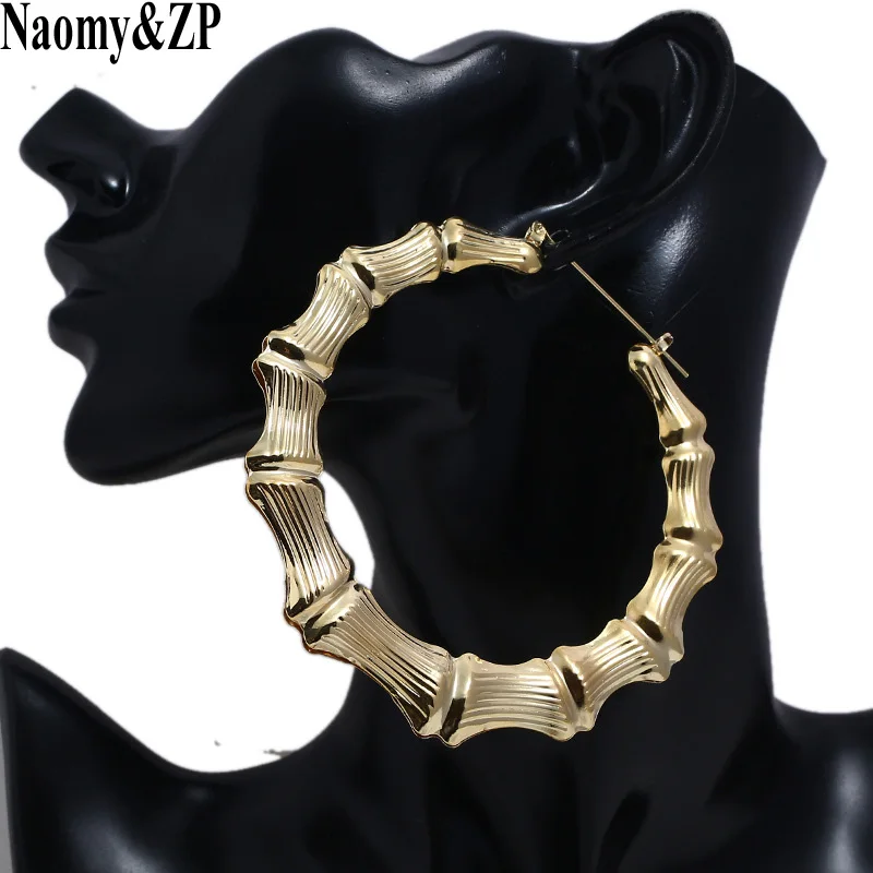 

Naomy&ZP Statement Women Punk Big Golden Circle Earrings Round Wives Drop Earrings for Women Boho Fashion Large Earrings Jewelry