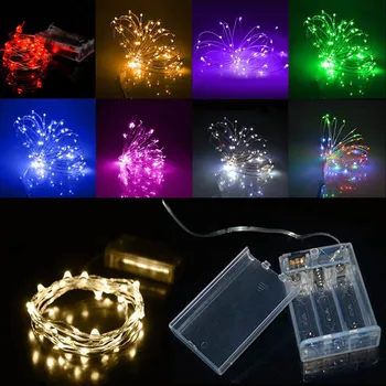 

2/3/4/5m Silver Wire LED String light Christmas Fairy Light Waterproof New Year Wedding Holiday Decoration Lamp Battery Power