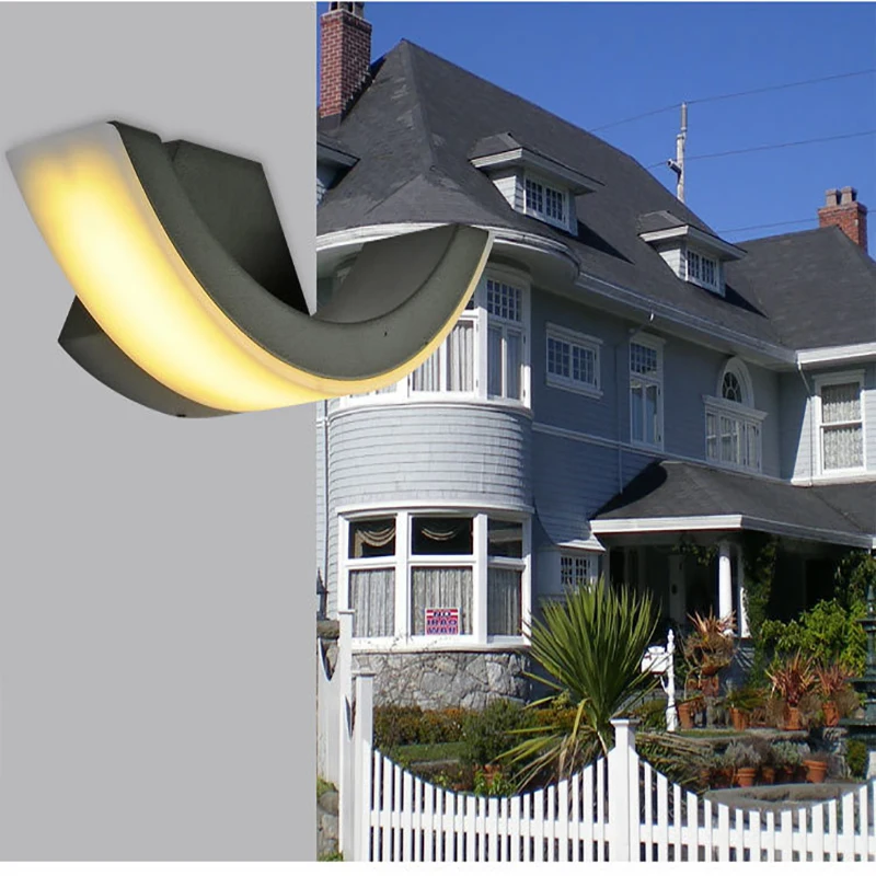 Feimefeiyou outdoor balcony stairs Engineering villa wall light of corridor light Waterproof wall lamp arc style