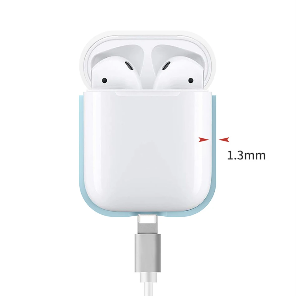 !ACCEZZ Cute TPU For AirPod 1 2 Case Wireless Earphone Funda Cover Headset Accessories For Apple AirPods Headphone Stitching Bag (8)
