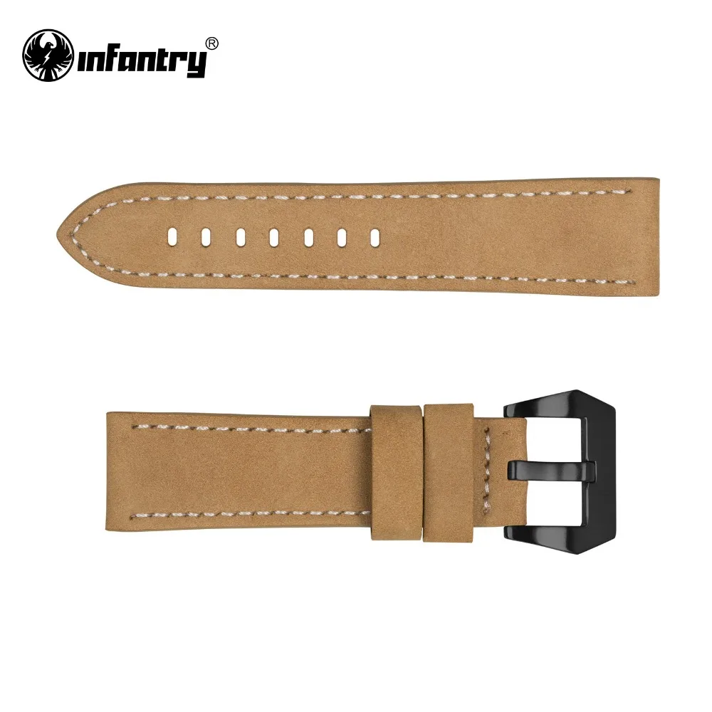 INFANTRY 22mm Watch Strap High Quality Vintage Genuine Leather Watch