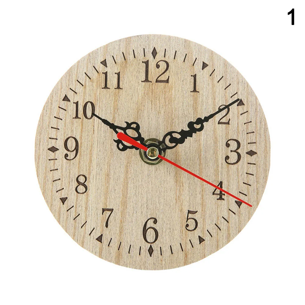 Hot Small Wooden Wall Clock Vintage Chic Kitchen Office Living Small Wooden Wall Clock Vintage Chic Kitchen Office Living Room Decor Xhc88