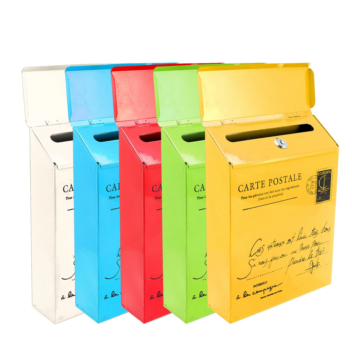 

Waterproof Outdoor Metal Post Box Letter Mailbox Wall Mounted Lockable 2 Keys Mail Box