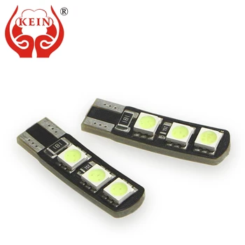 

KEIN 100PCS W5W T10 LED CAR 6smd 5050 Dome 194 168 Reading automotivo Signal Lamp Bulb Light 12V white crystal blue for Peugeot