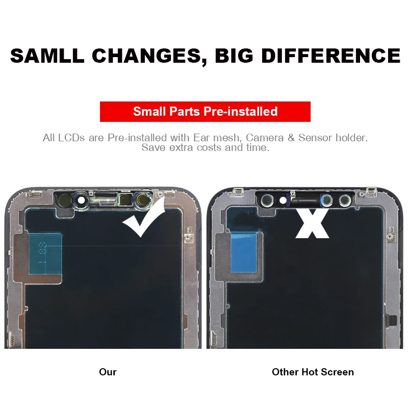 ЖК дисплей для iphone X TFT AMOLED 100% дюйма без битых пикселей 3 шт.|replacement screen|screen replacementtouch