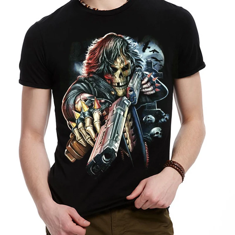 Gnao Men Stylish Slim Short Sleeve Round Neck Top T-Shirts