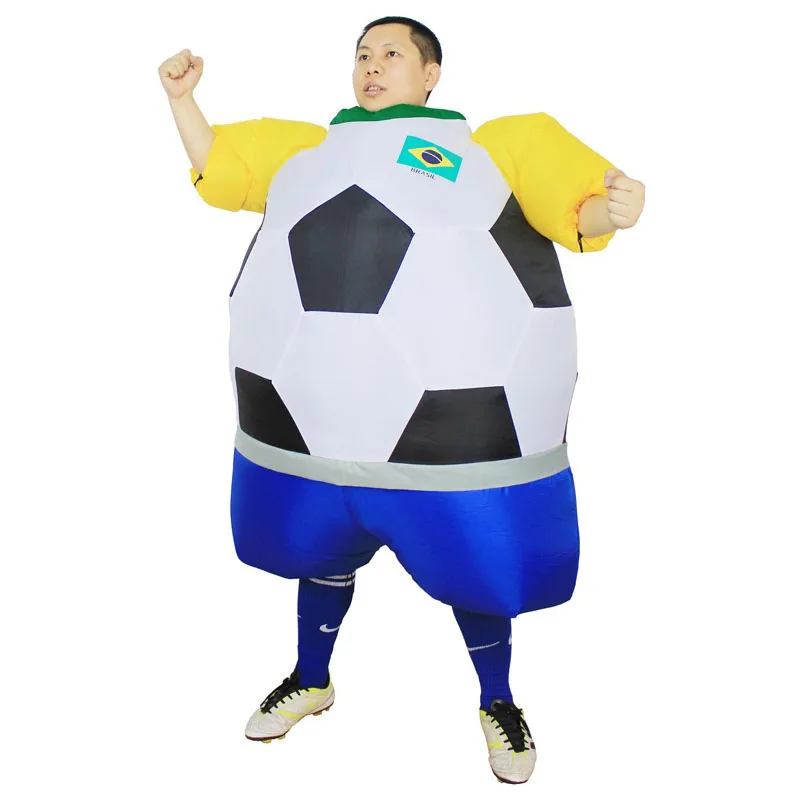 Brasil Inflatable Foot Ball Costume New Styles Soccer Brazil National