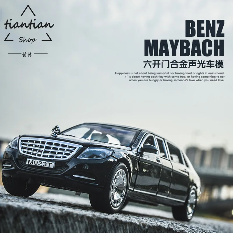 

1:24 simulation Luxury car Maybach S600 Phantom Die-cast metal Alloy car model Children's toys ornaments
