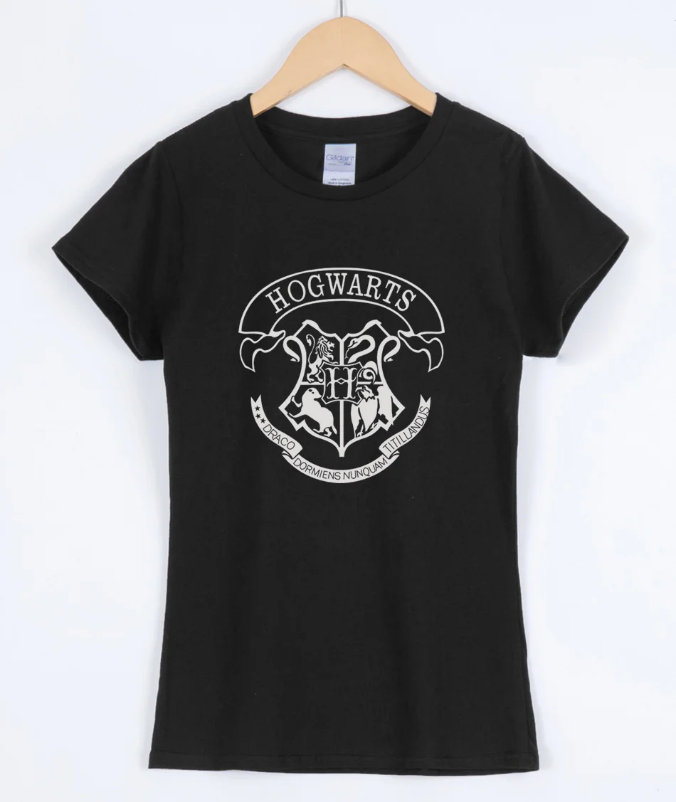 

HOGWARTS Print 2019 Women T-shirts Fashion Casual Short Sleeve Tee Shirt For Lady Slim Various Colours Available Female T-shirt