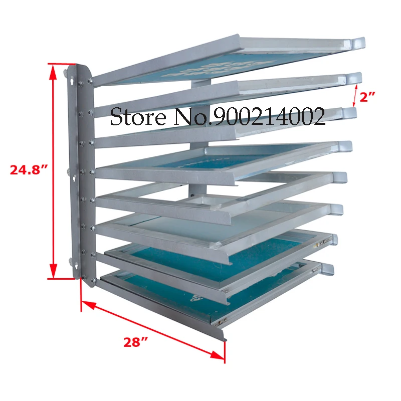 

8 Layer Screen Printing Screen Frame Holder Wall Mounting Holder Storage Shelf
