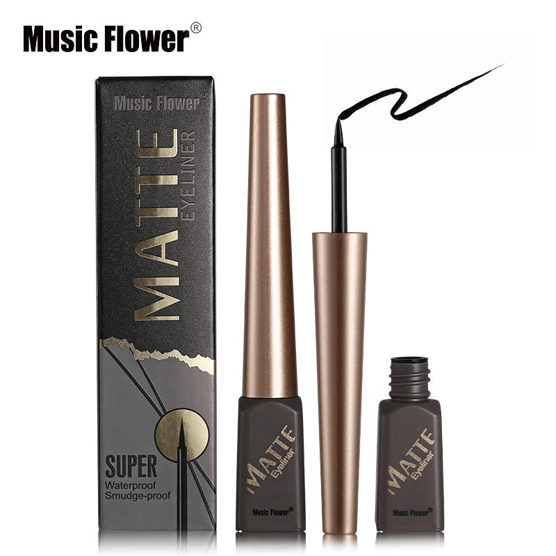 Music Flower Super Waterproof Ultra Black Liquid Eyeliner Tint Makeup Matte Smooth Natural Smudge-proof Long Lasting Eye Liner Music Flower Super Waterproof Ultra Black Liquid Eyeliner Tint Makeup Matte Smooth Natural Smudge-proof Long Lasting Eye Liner