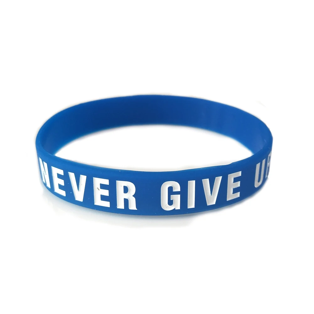 "Never Grow up» и «Дорога к мечте" мотивационные силиконовые браслеты резинки Браслеты, украшения Вдохновенные браслеты-подарки - Окраска металла: blue never give up
