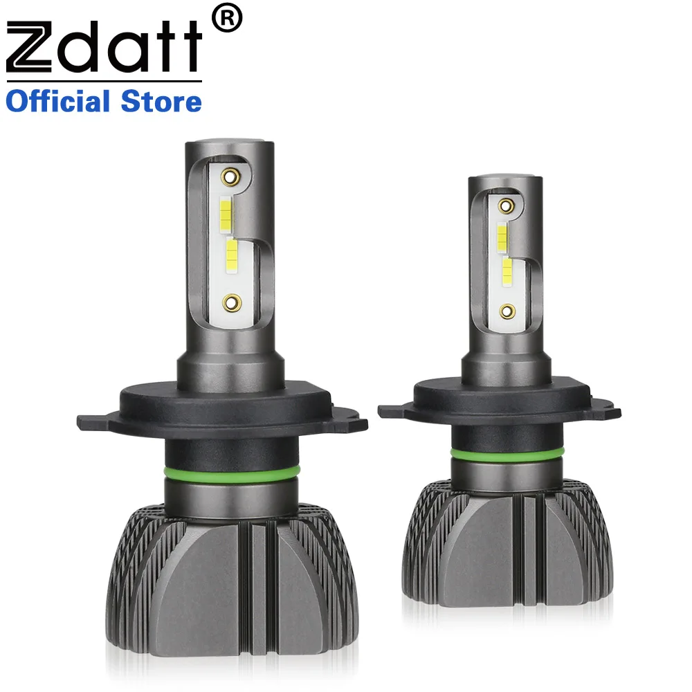 Zdatt H4 LED H7 светодиодные фары H11 лампы H8 H9 HB3 9005 HB4 9006 CSP безвентиляторный огни