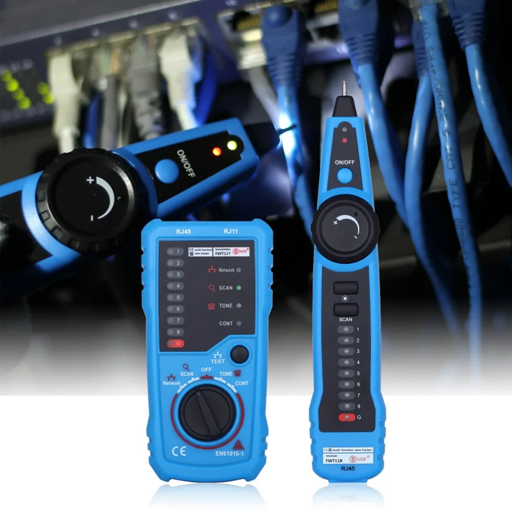 

RJ11 RJ45 Cat5 Cat6 Telephone Wire Tracker Tracer Toner Ethernet LAN Network Cable Tester Detector Line Finder