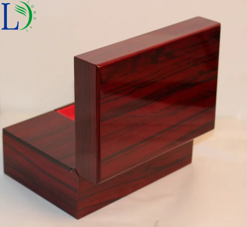 Деревянный подарочный контейнер упаковочный чехол деревянная коробка для часов для наручных часов ювелирные изделия маленький подарок гаджеты красного цвета
