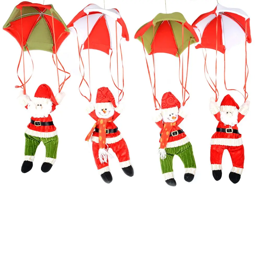 Online Shop 24cm Christmas Home Ceiling Decorations Parachute Santa Claus Smowman Hanging Pendant Decoration Supplies
