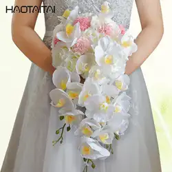 Дешевые ручной работы искусственный свадебный цветок украшение букет цветы Свадебные букеты невесты 2018