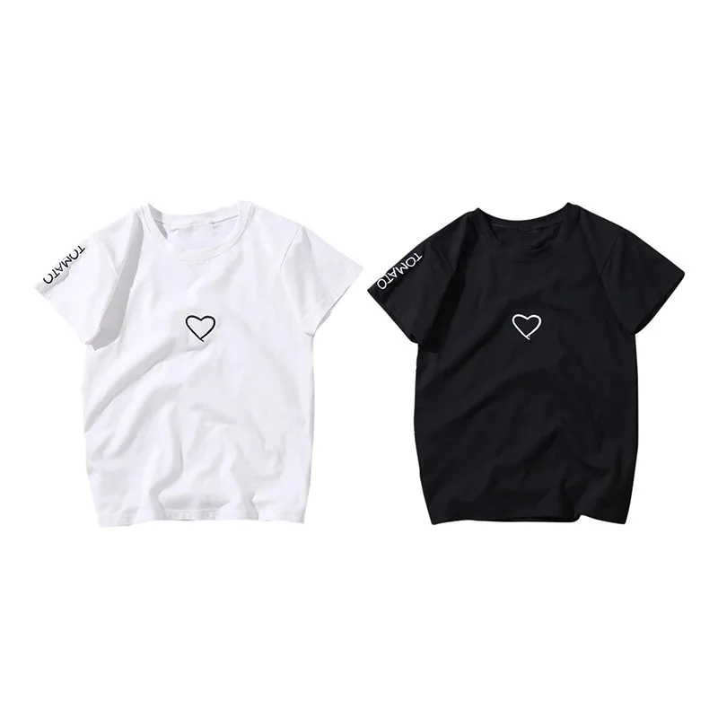 

Summer Fashion T-shirt Tops Tees Women Heart shape T shirt for Lovers