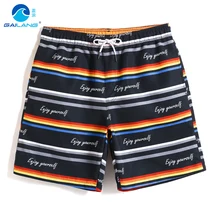 Обшитые мужские шорты, плавки, камуфляжный лайнер, быстросохнущие, Гавайские Бермуды, спортивные, de bain homme praia, сексуальные