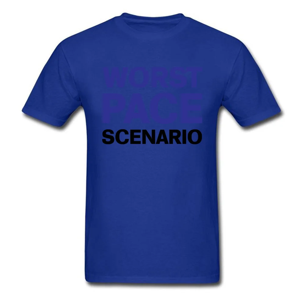 Tops T Shirt Worst Pace Scenario Clothing Shirt ostern Day Cute Custom Short Sleeve 100% Cotton O-Neck Male T Shirts Custom Worst Pace Scenario blue