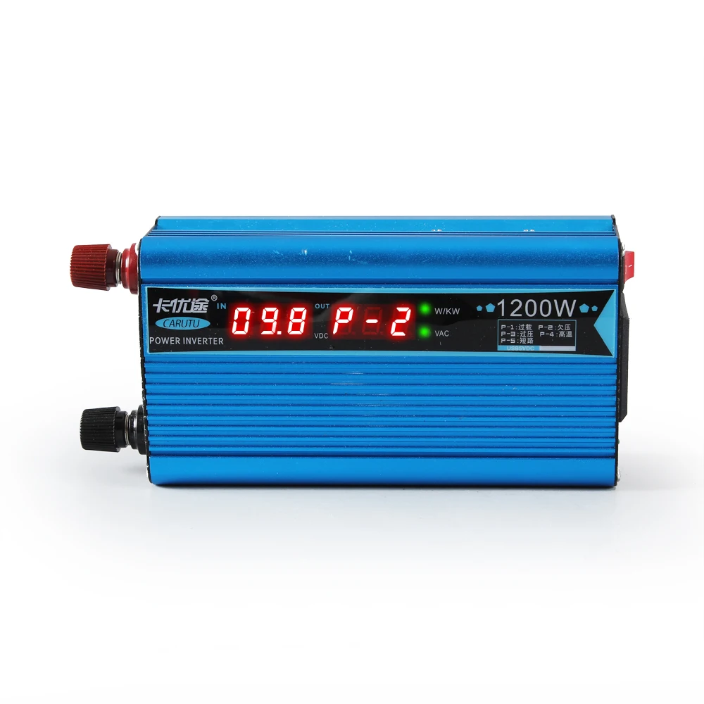 

most ideal peak 1200W modified sine wave inverter good solar inverter 12V 220V with unique digital P-1/2/3/4 fault code display