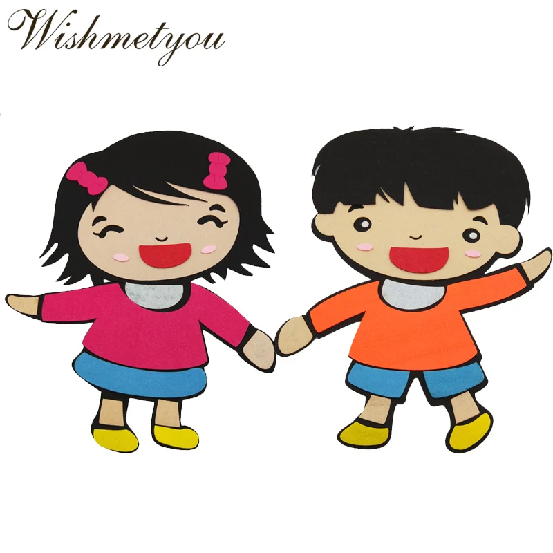 

WISHMETYOU 41CM Girls Boys Free Cutting Felts Non-Woven Felts Craft Felt Supplies Appliques Diy Kid Home Room Kindergarten Decor