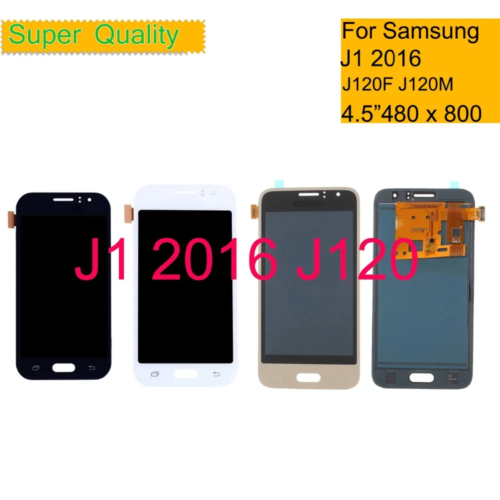 10 шт./лот AMOLED для Samsung Galaxy J1 2016 J120 J120F J120M ЖК дисплей сенсорный экран дигитайзер