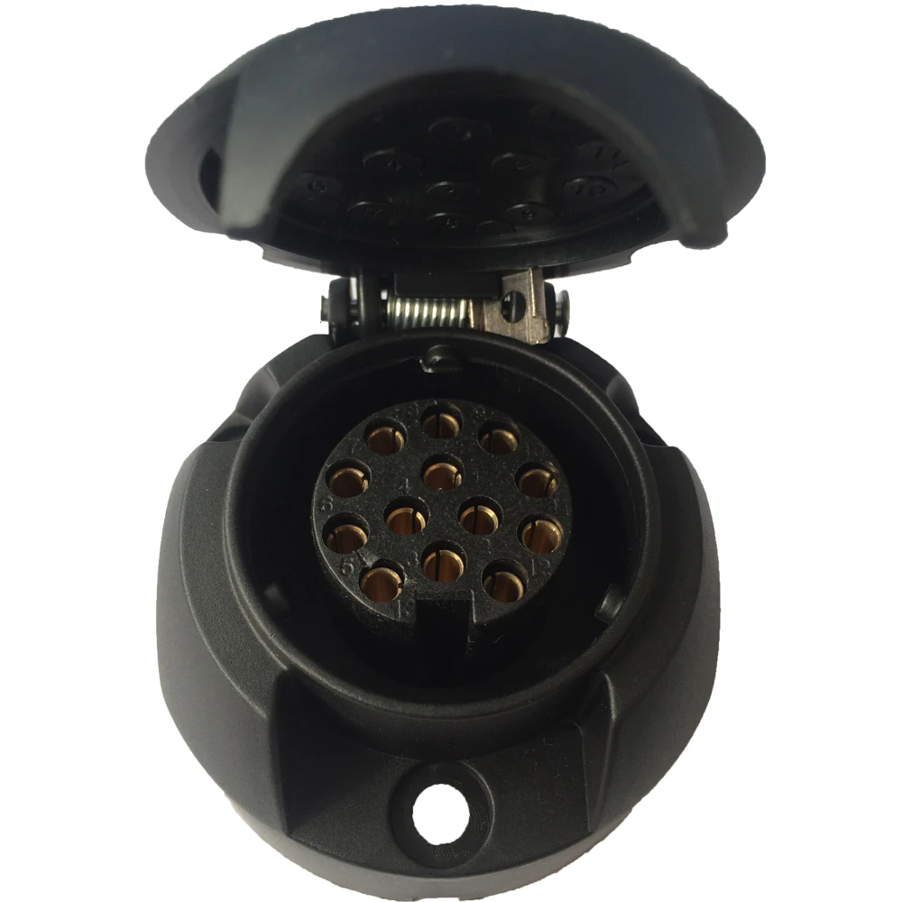 13Pin Car Euro Towing Plug Sockets 13Pin Trailer Socket 13Pole Socket 12V Towbar Towing Caravan Truck