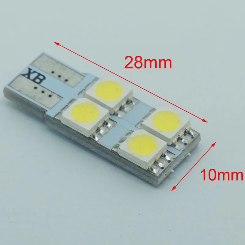 Lcared 10 шт. T10 белый 4 5050 SMD светодиодный 194 168 W5W автомобильный сигнальный Боковой габаритный фонарь лампа