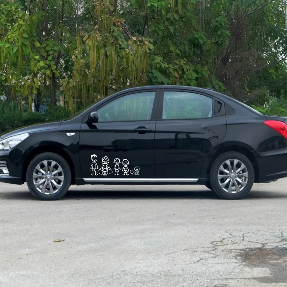 Забавные Гавайские наклейки на семейный автомобиль интересная фигура папа мама