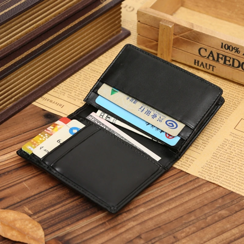 Кошелек мужской из искусственной кожи двойного сложения с RFID защитой и
