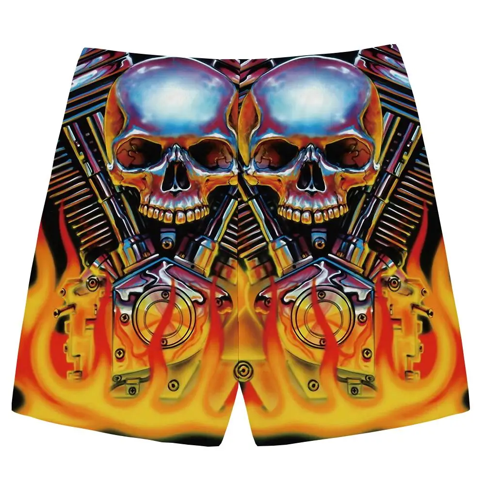 KYKU Skull Shorts Men Flame Casual Shorts Beach Mechanical Joggers Gray Cargo 3d Printed Mens Short Pants 2018 Summer Fashion KYKU Skull Shorts Men Flame Casual Shorts Beach Mechanical Joggers Gray Cargo 3d Printed Mens Short Pants 2018 Summer Fashion