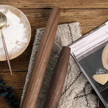 Натуральный Черный грецкий орех Скалка мелкая шлифовка без дополнительного химического покрытия антипригарные инструменты для приготовления выпечки тесто роликовая точка