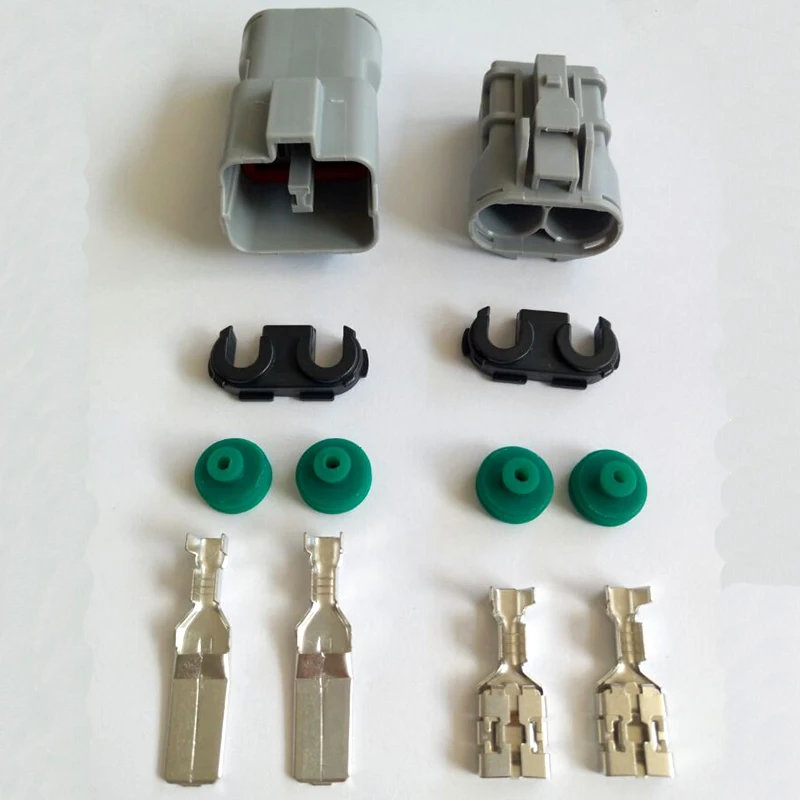 

2 Pin 9.5MM Gray High Current Plug Connector Car Plugs with Terminal Tram Harness Connector DJ70253A-9.5-11-21