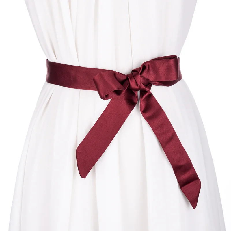 

Spring Fashion Style Small Print Silk Scarf for Women Striped Headband Handle Bag Ribbon Scarves Black Scarf Belt SS43