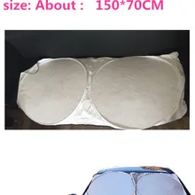 Солнцезащитные козырьки на ветровом стекле автомобильный передний козырек от солнца 150*70 см складной/Портативный Автомобиль переднее окно Солнцезащитная Накладка для машины хороший Tyvek dupont материал