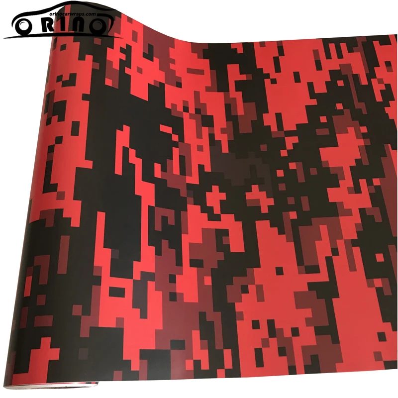 Black Red Digital Vinyl Film Wrap