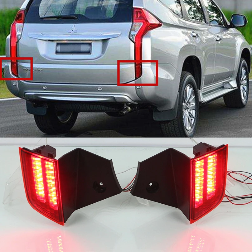 2PCS For Mitsubishi Pajero Sport 2015 2016 2017 2018 LED car DRL Rear