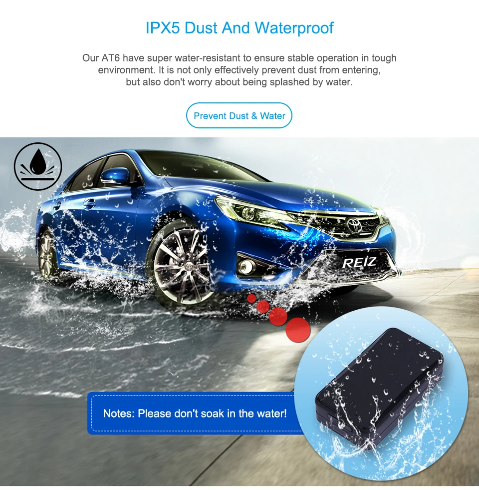 tracker for car Concox Original 3G WCDMA GPS Car tracker AT6 Best GPS Strong magnet waterproof 10000mAh Realtime Tracker Geo-fence alarm mini gps tracker