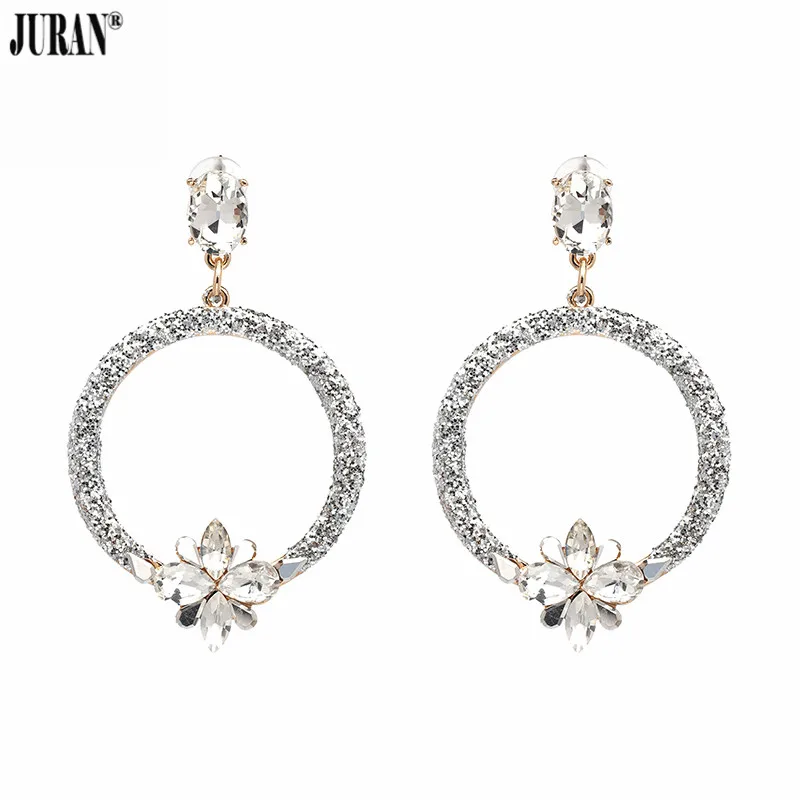 

JURAN 3 Colors Luxury New Arrivals Fashion Round Drop Earrings Women Jewelry Trendy Jewelry Charming Dangle Statement Earrings