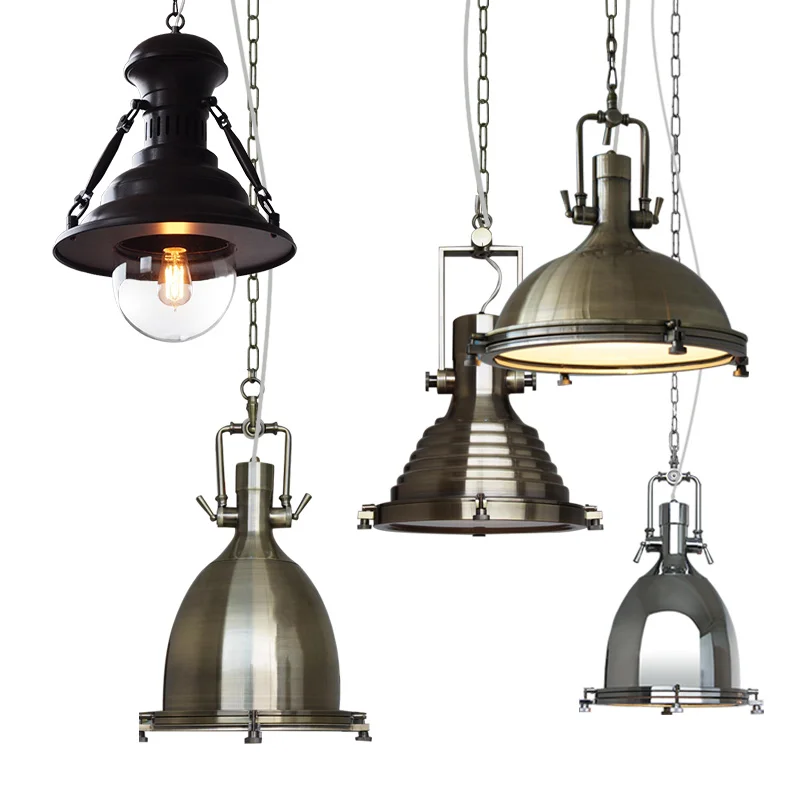 

Retro Iron Pendant Lights Lamp LED Pendant Lighting Living Room Cafe Dining Room Bar Bedside Bedroom Loft Decor Hanging Lamp