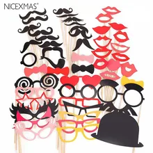 

43pcs Wedding Photo Booth Props Party Decorations Supplies Mask Mustache For Fun Favors Photobooth Photocall