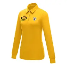 Женская футболка Поло для гольфа осенне-зимняя желтая рубашка для гольфа с длинными рукавами быстросохнущая игра "Уличный Гольф" футболки