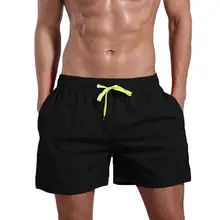 Men Summer Mid Rise Drawstring Swim Trunks Solid Color Quick Dry Cotton Shorts Mesh Lining Casual Beach Pants With Zipper Pocket Men Summer Mid Rise Drawstring Swim Trunks Solid Color Quick Dry Cotton Shorts Mesh Lining Casual Beach Pants With Zipper Pocket